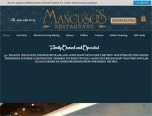 Tablet Screenshot of mancusosrestaurant.com
